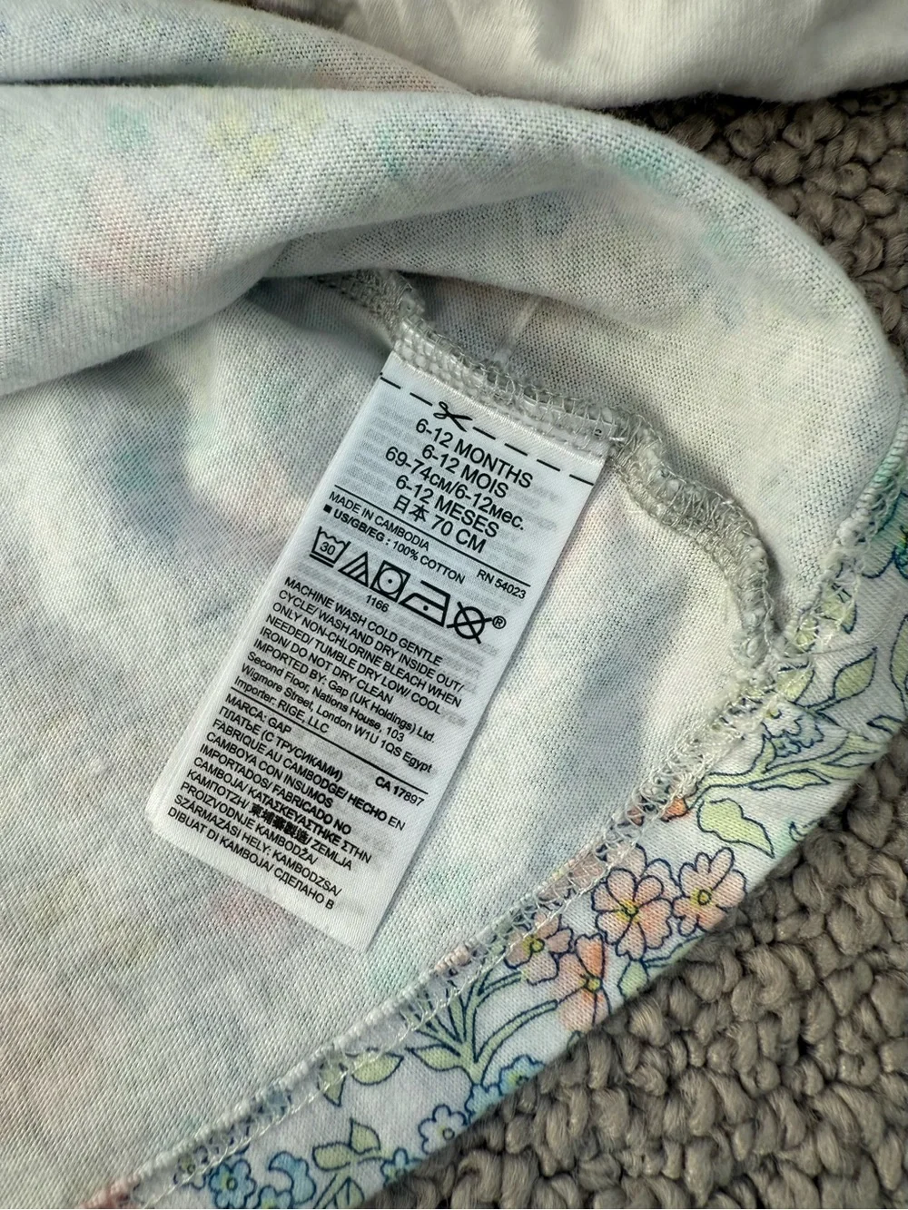 GAP Baby Girls dainty Floral Dress, Cardigan & Bloomers Set Pink Grey 6-12M 3 Pc